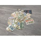 BANKNOTES WORLD ACCUMULATION OVER 100 MIXED NOTES