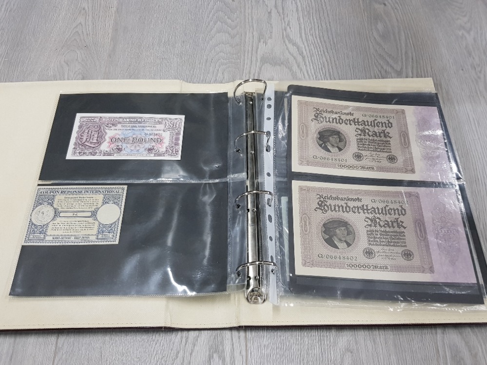 ALBUM CONTAINING MAINLY GERMAN BANKNOTES