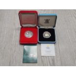 AUSTRALIAN 2002 ACCESSION 50 CENTS PURE SILVER PROOF COIN TOGETHER WITH BARBADOS 1997 $1 GOLDEN