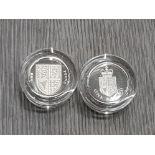 UK ROYAL MINT 1988 AND 2008 £1 PIEDFORT PROOFS IN CAPSULES