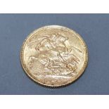 22CT GOLD 1900 FULL SOVEREIGN COIN