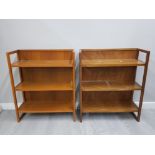 OAK 3 SHELF BOOKCASE PLUS ONE OTHER