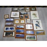 COLLECTION OF FRAMED PRINTS MAINLY OF LOCAL INTEREST AND BIRDS FROM THE NATIONAL GALLERY OF ART