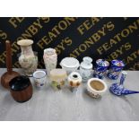 COLLECTION OF POTTERY AND CERAMIC VASES INCLUDES LIMOGES AUTHENTIQUE, ANNE TAYLOR ROMANIA AND