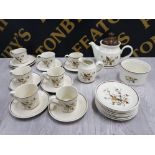 APPROXIMATELY 26 PIECE ROYAL DOULTON WILD CHERRY PART TEA SERVICE