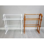 2 WOODEN TOWEL RAILS