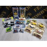 COLLECTION OF DIECAST VEHICLES INCLUDES RINGTONS TEA, DAYS GONE, CORGI TOYS, OXFORD AND HOTWINGS