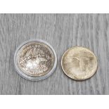 2 CANADIAN SILVER $1 COINS COMPRISING DATES 1967 AND 1980