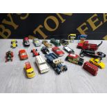 COLLECTION OF DIECAST VEHICLES INCLUDING CORGI, MATCHBOX AND HUSKY