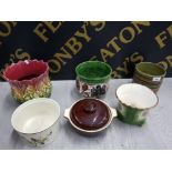 6 LARGE POTS INCLUDES WEST GERMANY, NEW LEAF, ROYAL DOULTON, DENBY AND STAFFORDSHIRE ETC