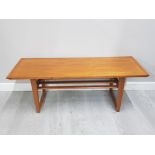 PYE FRANKLIN TEAK COFFEE TABLE 113CM BY 41CM