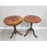 MAHOGANY OCCASIONAL TABLE PLUS ONE OTHER OCCASIONAL TABLE