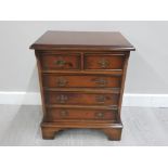 SMALL REGENCY REPRODUCTION 2 OVER 3 DRAWER CHEST IN NICE CLEAN CONDITION 42CM BY 52CM