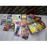 LARGE COLLECTION OF BOOKS MAINLY FISHING AND CHILDRENS WITH MAGAZINES THE FLOWER ARRANGER AND DVDS