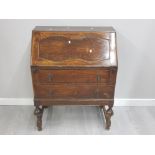 19TH CENTURY OAK WRITING BUREAU