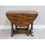 SOLID OAK GATE LEGGED OCCASIONAL TABLE