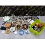 LARGE QUANTITY OF MIXED ITEMS INCLUDES CHINA, A WATER FEATURE AND WEST GERMAN STEINS AND A CANON
