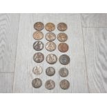 A COLLECTION OF VARIOUS HALF PENNIES AND ONE PENNIES