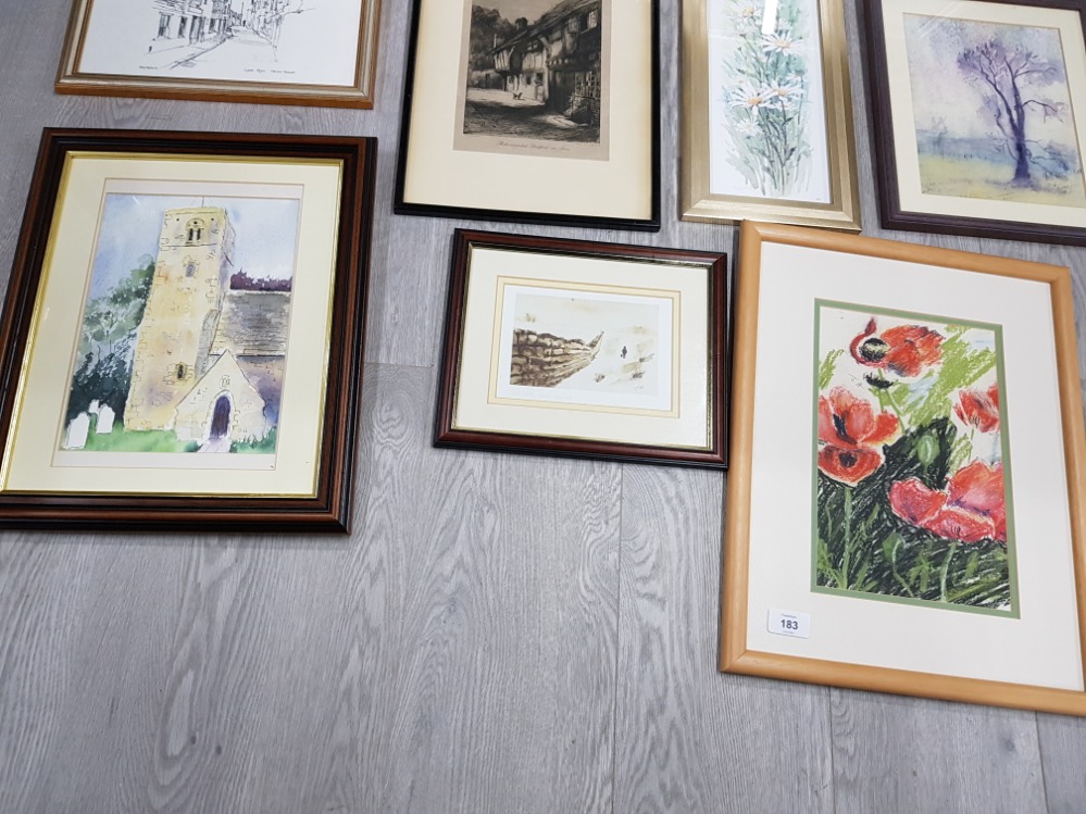 10 FRAMED PRINTS INCLUDES SKETCHES AND OUTDOOR SCENES MAINLY BY JH - Image 6 of 11