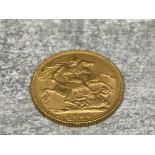 22CT GOLD 1904 FULL SOVEREIGN COIN