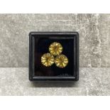 THREE ROUND NATURAL BRAZILIAN CITRINES 10.30CTS