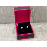 PAIR OF 14CT WHITE GOLD DIAMOND STUDS 60 POINTS