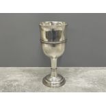 ANTIQUE GEORGE III HALLMARKED SILVER CHURCH CHALICE LONDON 1806 288G