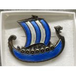 2 VINTAGE IVAR HOLTH SAILING BOAT BROOCHES IN GOOD CONDITION