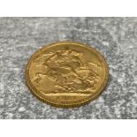 22CT GOLD 1911 FULL SOVEREIGN COIN