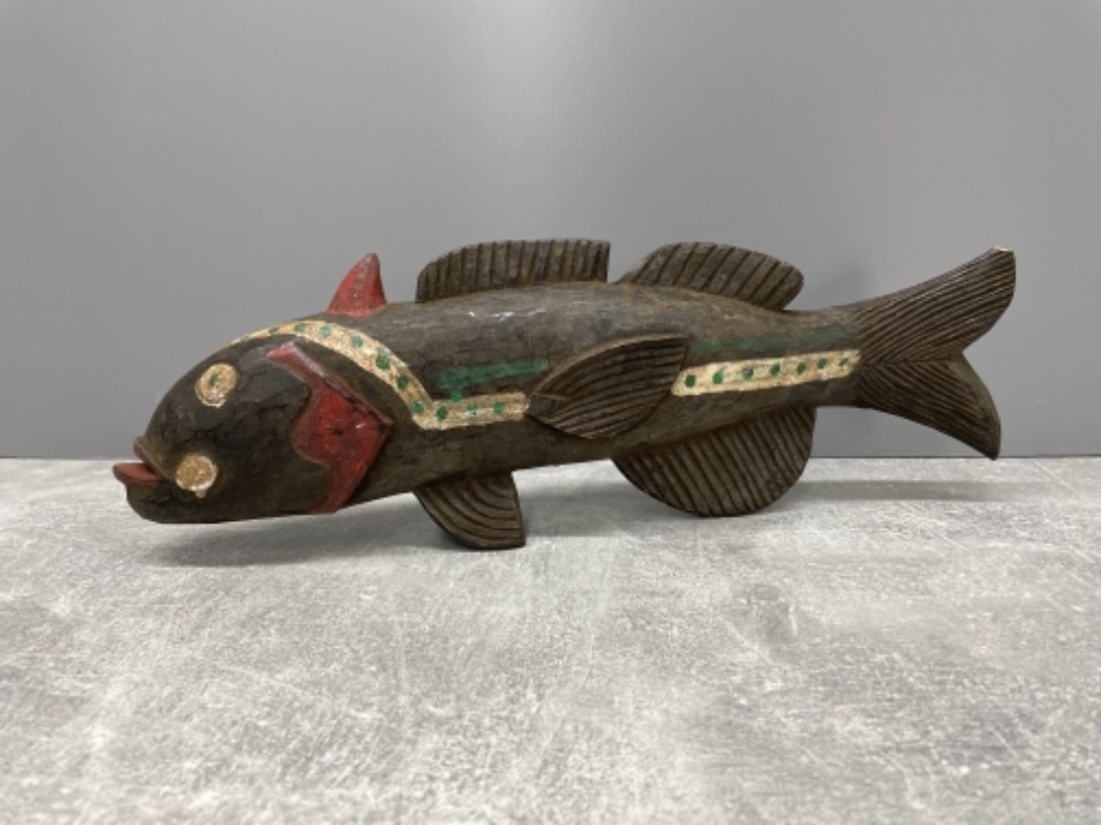 AFRICAN BOZO FISH PUPPET BAMBARA NIGER DELTA EARLY 20TH CENTURY