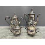 4 PIECE VINERS SILVER PLATED TEA SET