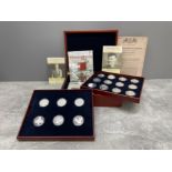 ROYAL MINT SET OF 18 SILVER PROOF CROWN SIZE COINS THE VICTORIA CROSS 1856-2006 INC UNOPEN VIC
