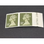 STAMPS GREAT BRITAIN 1984 18P DEEP OLIVE GREY UNMOUNTED MINT PAIR