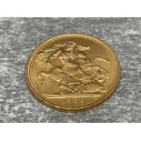 22CT GOLD 1958 FULL SOVEREIGN COIN