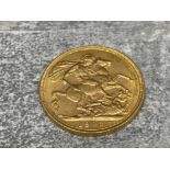 22CT GOLD 1903 FULL SOVEREIGN COIN