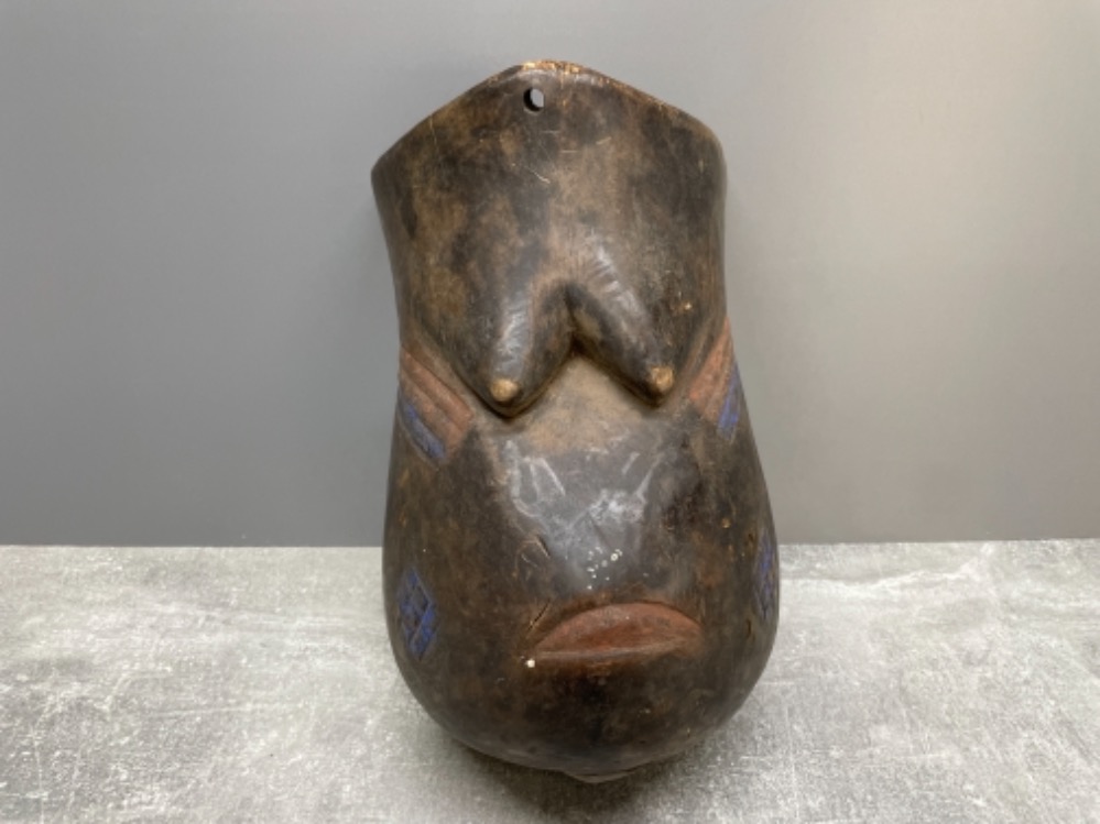 AFRICAN MAKONDE PREGNANT BELLY MASK TANZANIA MOZAMBIQUE EARLY 20TH CENTURY