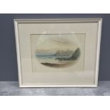 GEORGE PELHAM DIXON 1859-1898 WATER COLOUR VIEW TOWARDS TYNEMOUTH HEADLAND 25CMS X 34CMS SIGNED