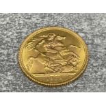 22CT GOLD 1968 FULL SOVEREIGN COIN