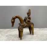 AFRICAN 20TH CENTURY BRONZE SAO KOLOKO WARRIOR HORSEMAN CHAD