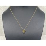 ORIGINAL TIFFANY AND CO 18CT GOLD ELSA PERETTI BIRD PENDANT AND NECKLACE WITH BOX