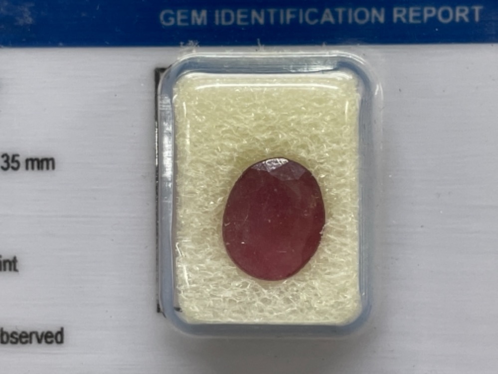 NATURAL OVAL RUBY 4CTS - Image 2 of 3