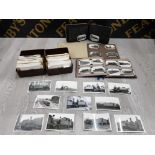 LARGE COLLECTION OF BLACK AND WHITE PHOTOGRAPHS WITH HAND WRITTEN DESCRIPTIONS ON REVERSE AND 3