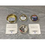 4 VARIOUS PROOF COINS INCLUDES D-DAY LANDINGS, SPITFIRE BRITISH MILITARY AIRCRAFT, WHITE £5 NOTE AND