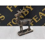 CAST METAL DEER FIGURE ON BASE