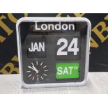 RETRO QUARTZ AUTO CALENDAR AUTO FLIP WALL CLOCK 30 CM