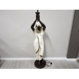 EGYPTIAN GODDESS RESIN STANDARD LAMP 178 CM