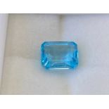 4CT BLUE TOPAZ AAA GRADE CERTIFIED STONE WITH GEMSTONE AUTHENTICATION REPORT STILL SEALED