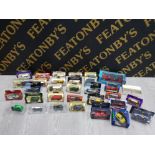 COLLECTION OF MIXED DIECAST CARS IN ORIGINAL BOXES INCLUDES LLEDO, DAYS GONE, CAMEO, URBAN RIDER,