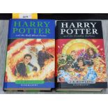 2 HARRY POTTER HARD BACK FIRST EDITION BOOKS INCLUDING THE HALF BLOODED PRINCE AND THE DEATHLY