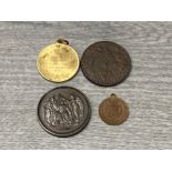 4 VARIOUS GEORGE V AND MARY ROYALTY MEDALLIONS SOME HIGH GRADES